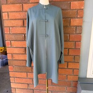 Hino & Malee Asian Inspired Jacket 80s‎ Minimalist | Light Blue | Size 2 Medium